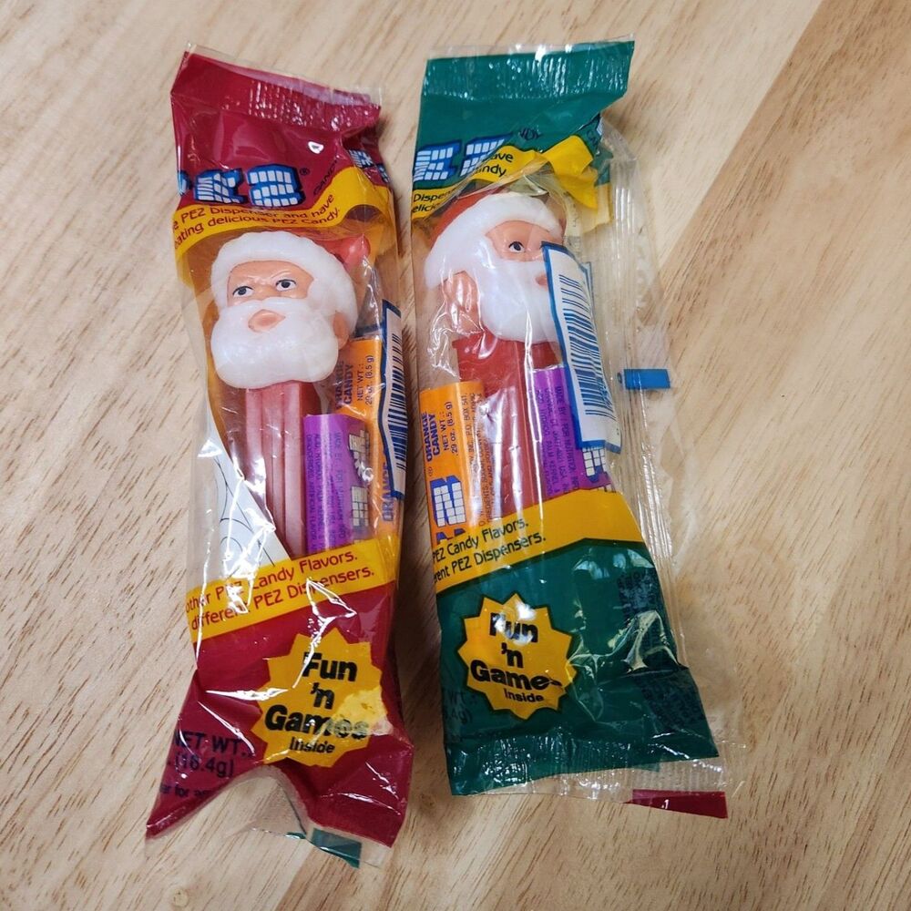 Vintage PEZ Santa Dispensers Lot of 2 – 1990s Sealed Holiday Collectibles